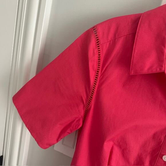 Draper James Grace and Charm 100% Cotton Button Down Shirt Dress Size: 8 - Picture 4 of 10